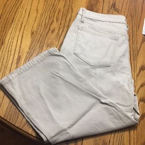 Jean like material capris. Size 12.